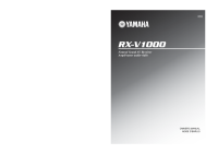 Yamaha RXV-1000 - Owners Manual 